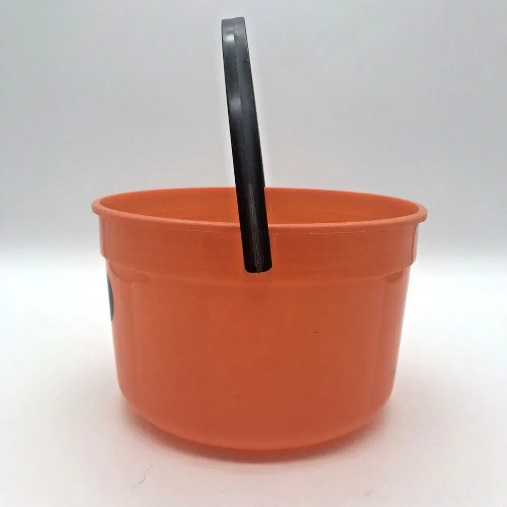 Vintage Plastic McBoo Jack O'Lantern Candy Bucket Pumpkin Trick Or Treat Pail